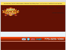 Tablet Screenshot of diamondautobodyreno.com